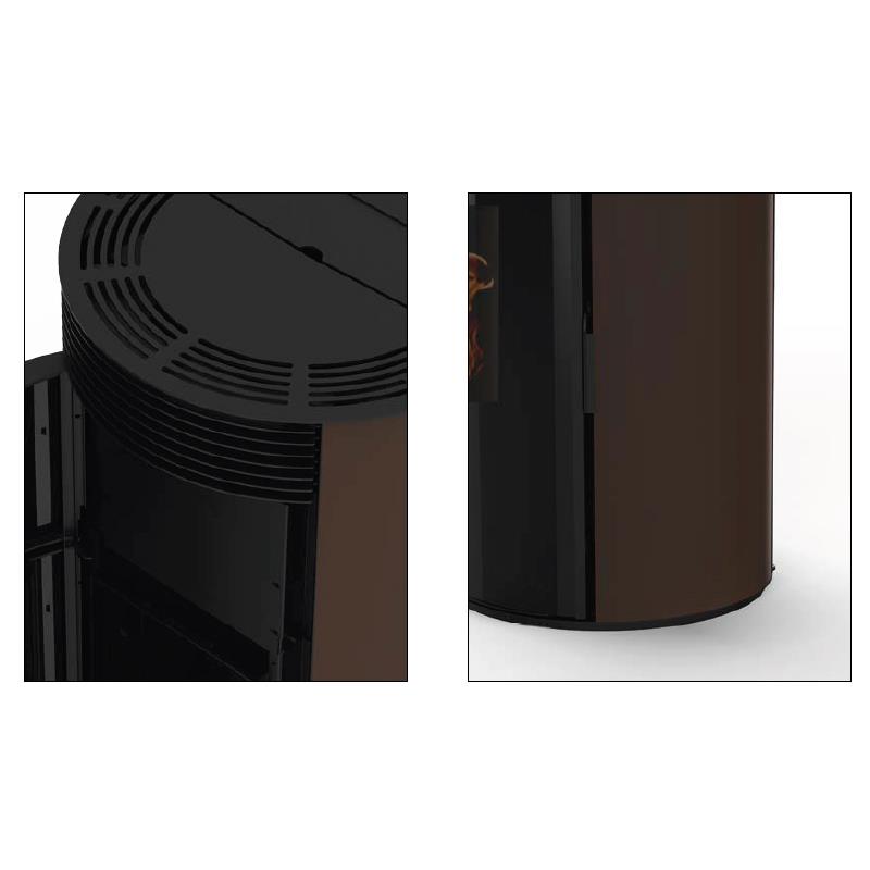 Salamandra a Pellet Ar Ventilado 8 kW Kalon Klizia Sable