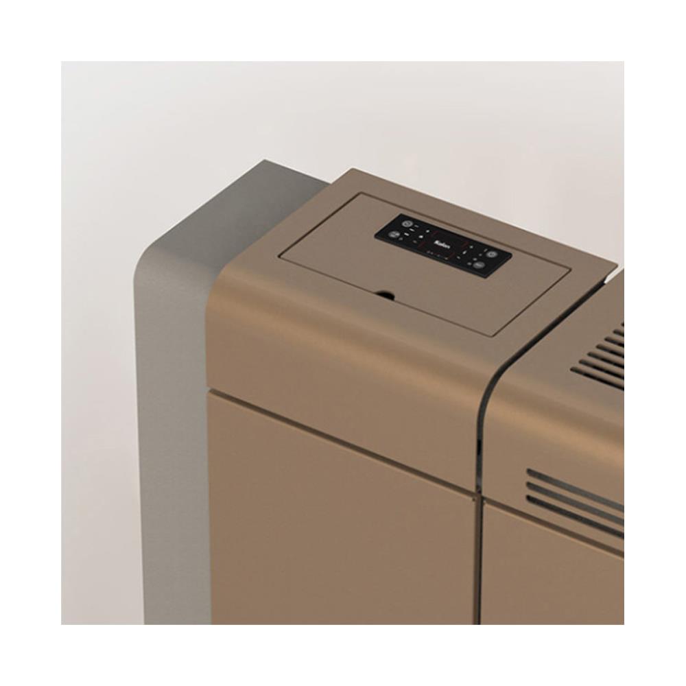 Salamandra a Pellet Ar Ventilado Canalizável 10 kW Kalon Nolak 10C Preta/Moka