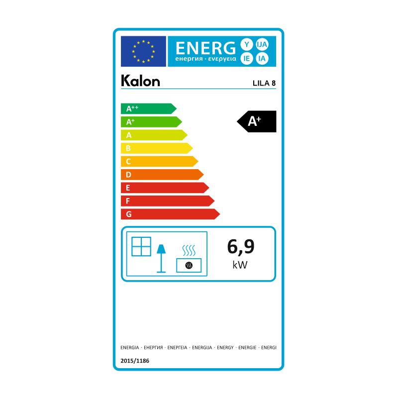Salamandra a Pellet Ar Ventilado 8 kW Kalon Lila Cobre