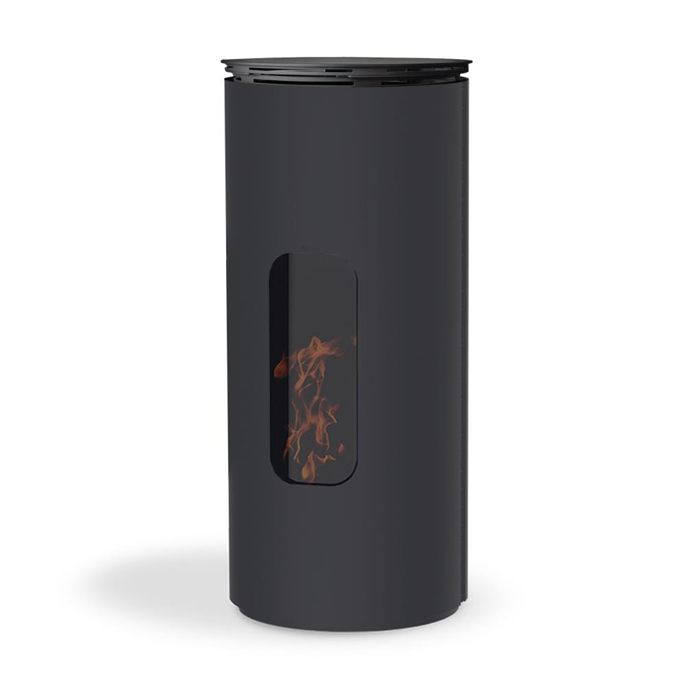 Salamandra a Pellet Ar Ventilado 8 kW Kalon Graft Cinza Antracite