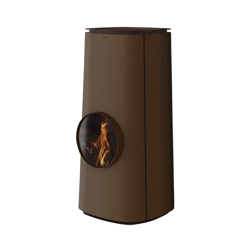 Salamandra a Pellet Ar Ventilado 8 kW Kalon Rise Ferrugem