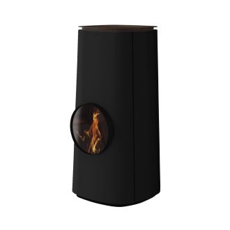 Salamandra a Pellet Ar Ventilado 8 kW Kalon Rise Preta