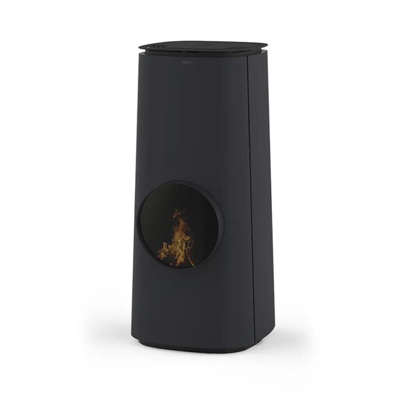 Salamandra a Pellet Ar Ventilado 8 kW Kalon Rise Preta
