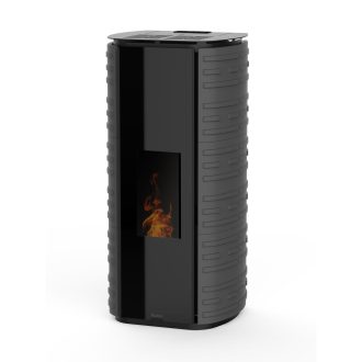 Salamandra a Pellet Ar Ventilado 8 kW Kalon Terrafuoco Antracite