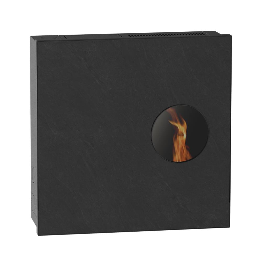 Salamandra a Pellet Ar Ventilado 10 kW Kalon Oblò Steel Preta