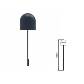 Lampada Kalon Acciaio Grigio Antracite p/Graft