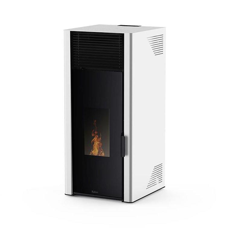Salamandra a Pellet Ar Ventilado 8 kW Kalon Alysa Branca