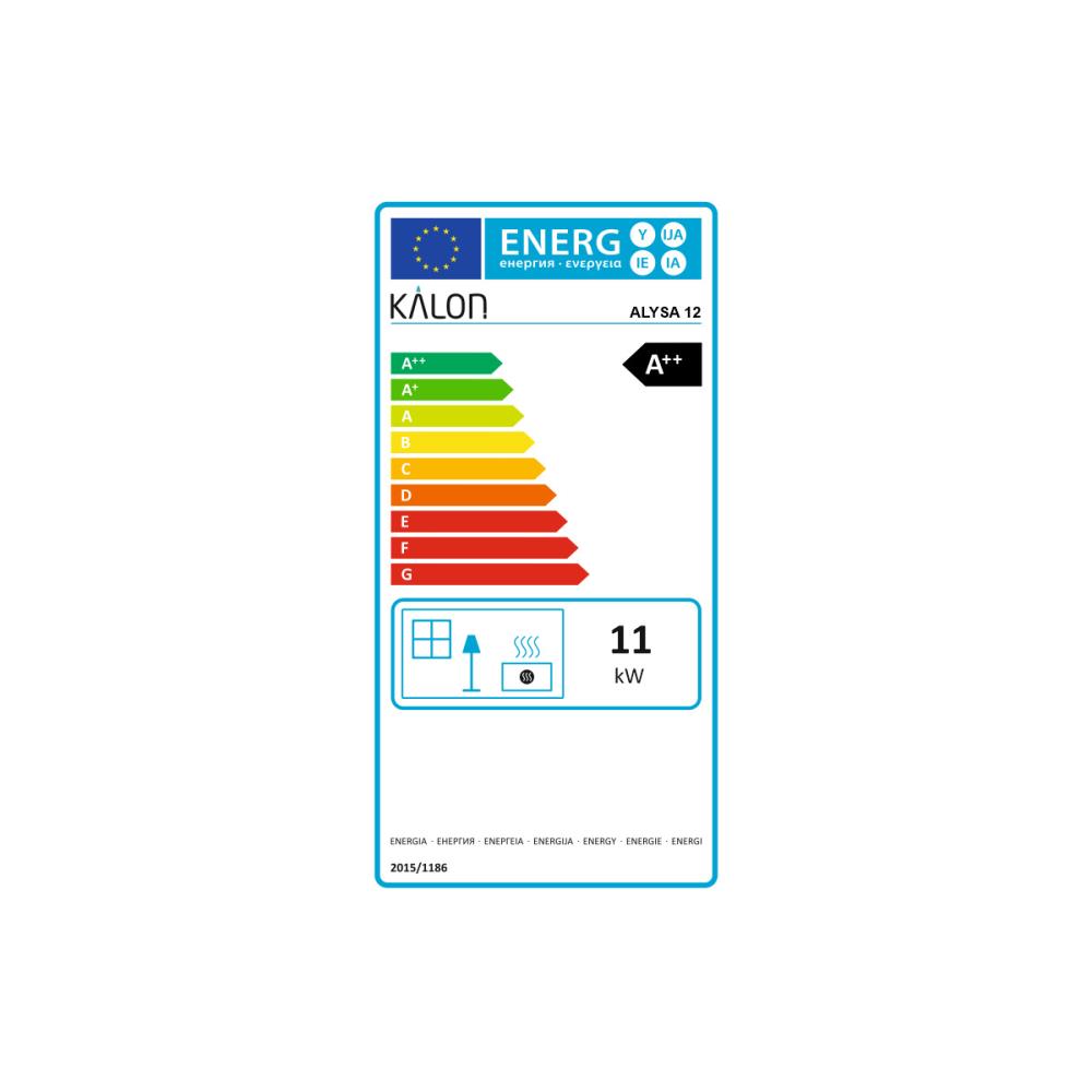 Salamandra a Pellet Ar Ventilado 12 kW Kalon Alysa Grigio Antracite