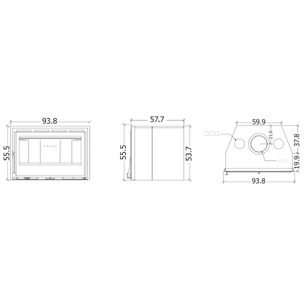 Recuperador Ar Quente 16 kW Ventilado Thermozel Clear 90