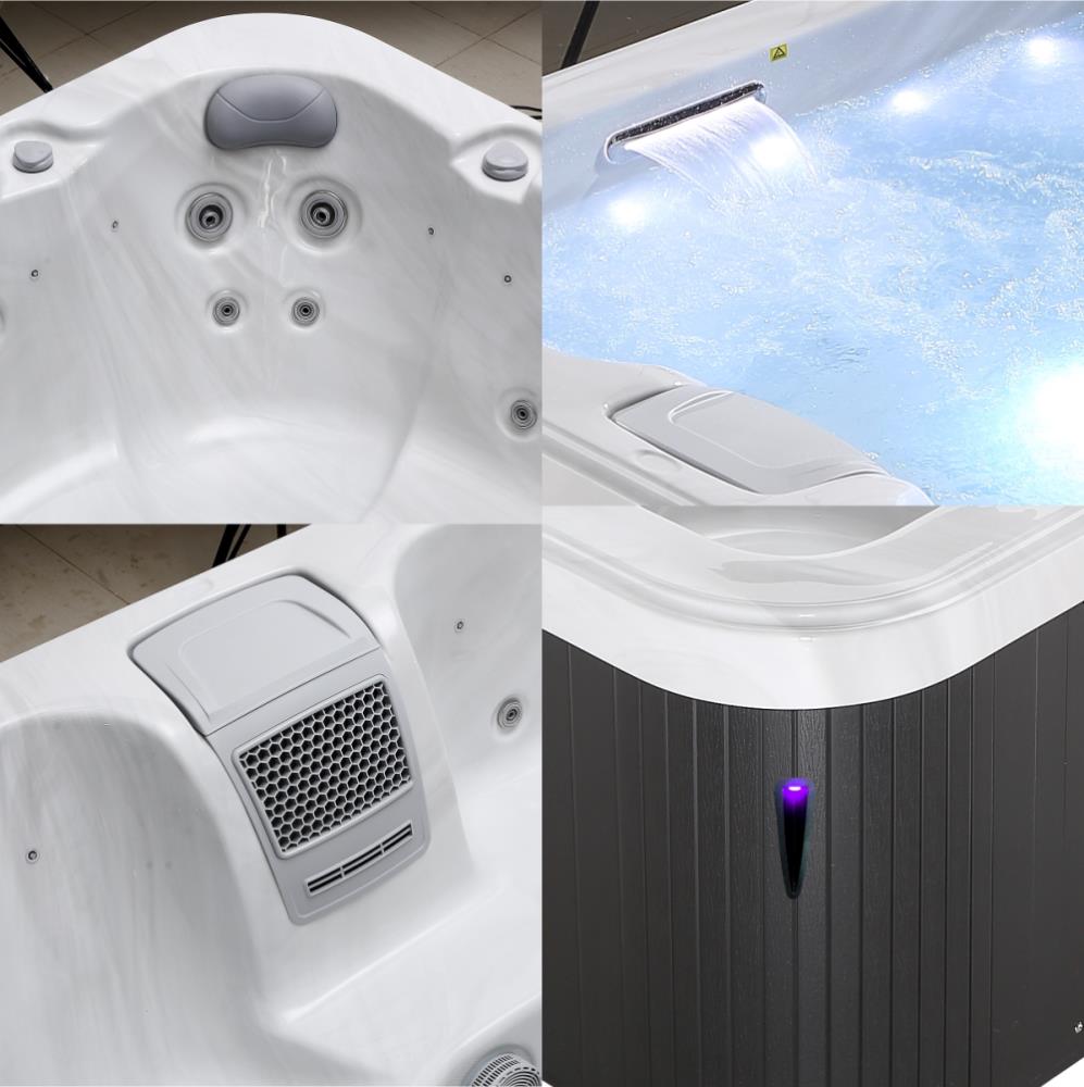 Jacuzzi Bora Bora 5 Pessoas 1900x1900x760mm Cinza