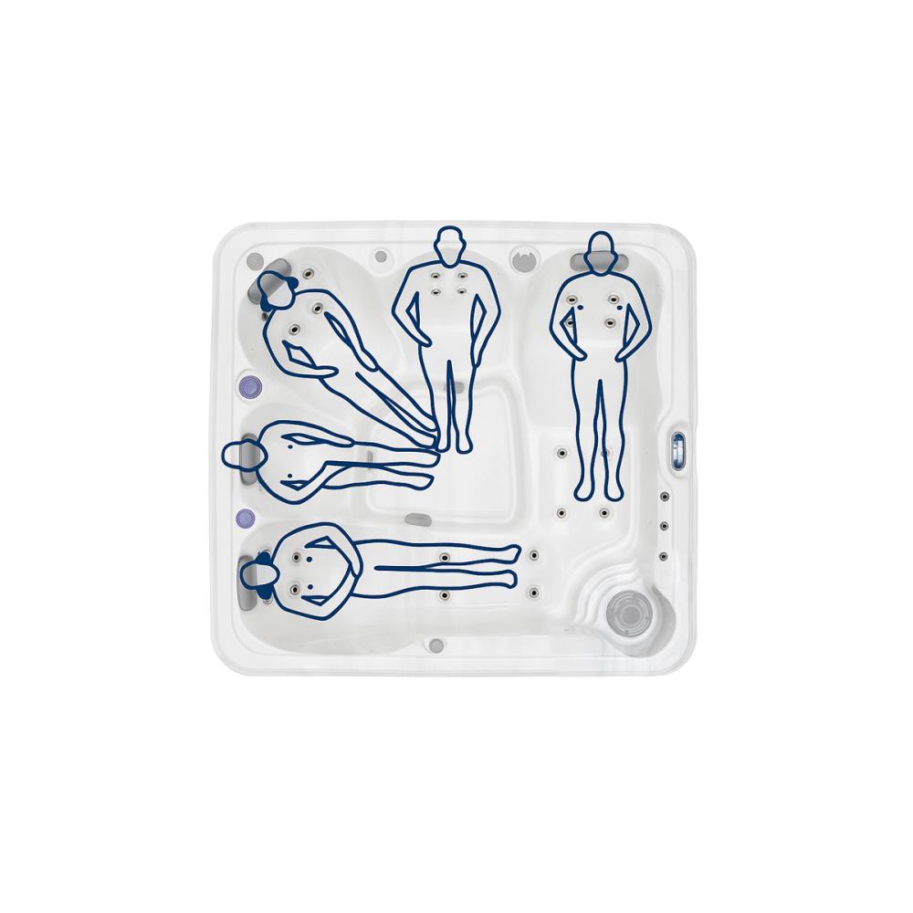 Jacuzzi Capri 5 Pessoas 2000x2000x780mm Castanho