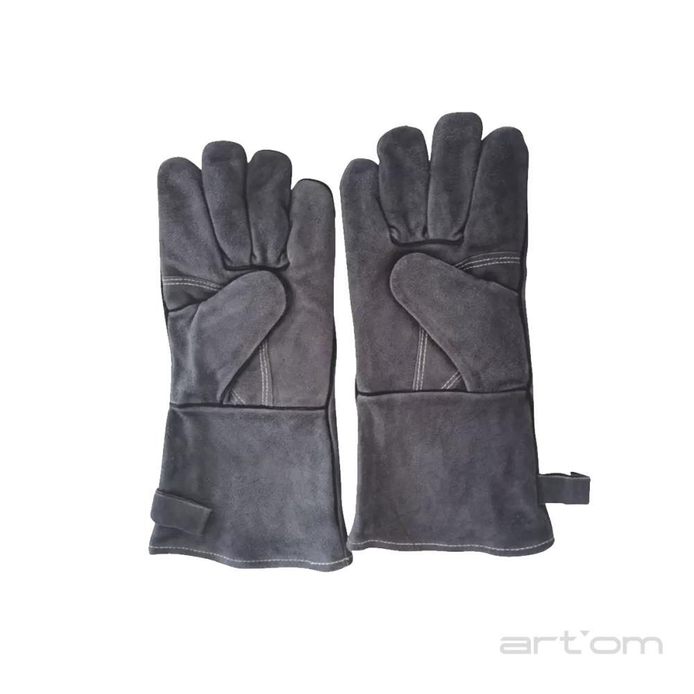Luvas de Couro Alta Temperatura BBQ Artom