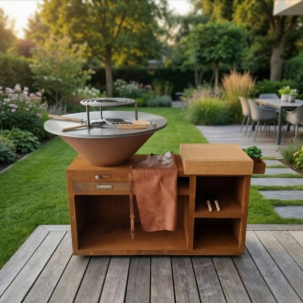 Barbecue a Lenha Artom Shish XL Aço Corten