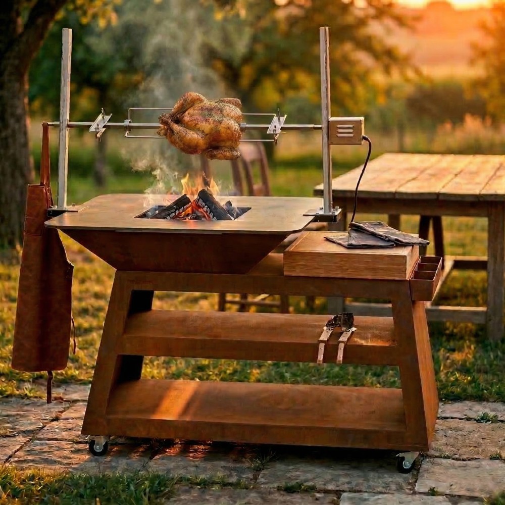 Barbecue a Lenha Artom Souvlaki XL Aço Corten