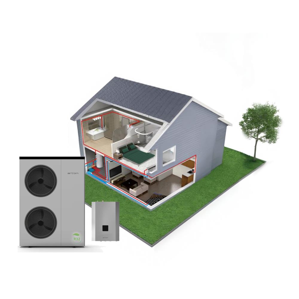 Bomba de Calor Climatização Artom 22kW Inverter Split EVI DC R32 Trifásica