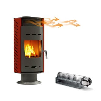 Salamandra a Lenha Artom Willow Ventilada 17kW Bordô