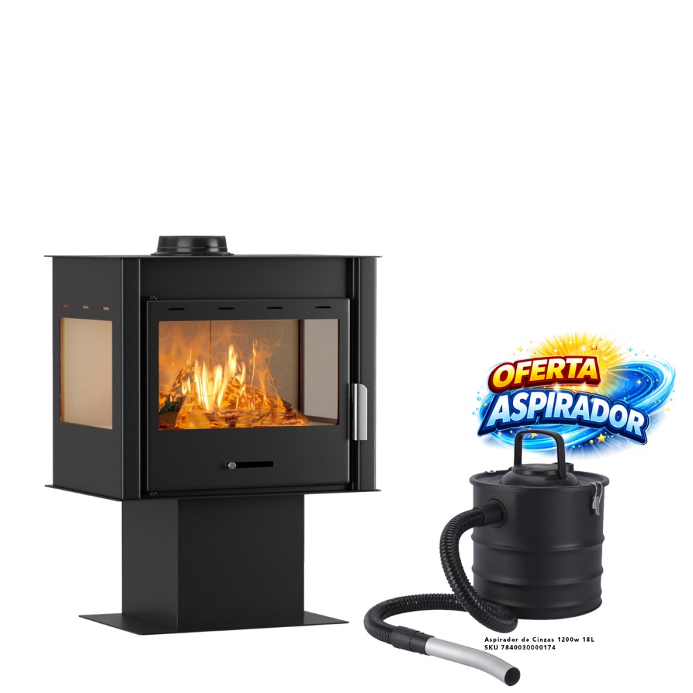 Salamandra a Lenha Artom Aspen Trifacial 12kW
