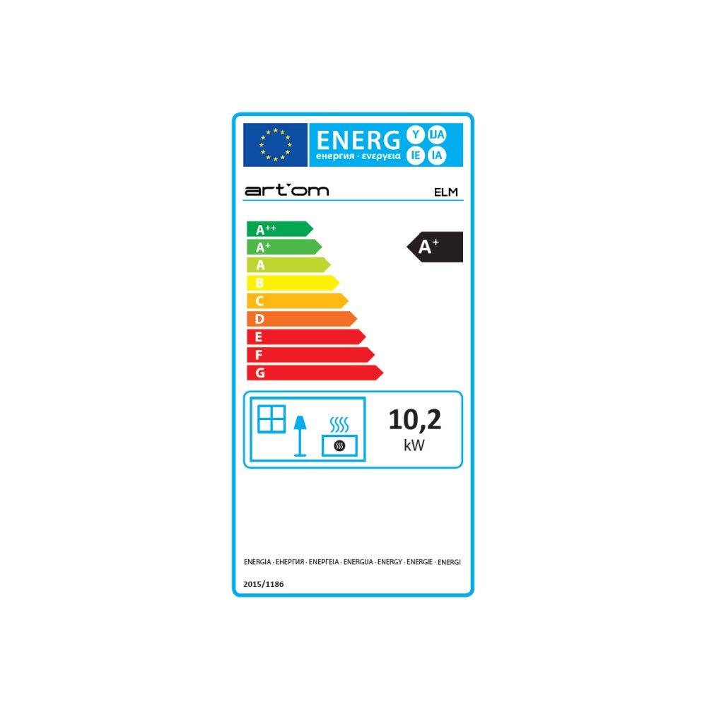 Fogão a Lenha Artom Elm 10kW Preto com Forno