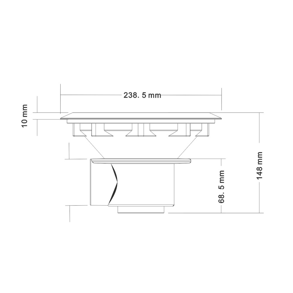 Ralo de Fundo de Encastrar para Piscina de Liner