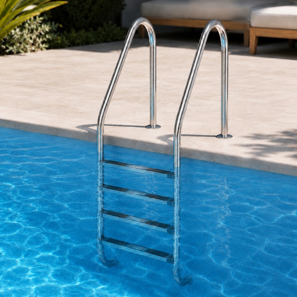 Escada Standard Inox AISI 304 4 Degraus