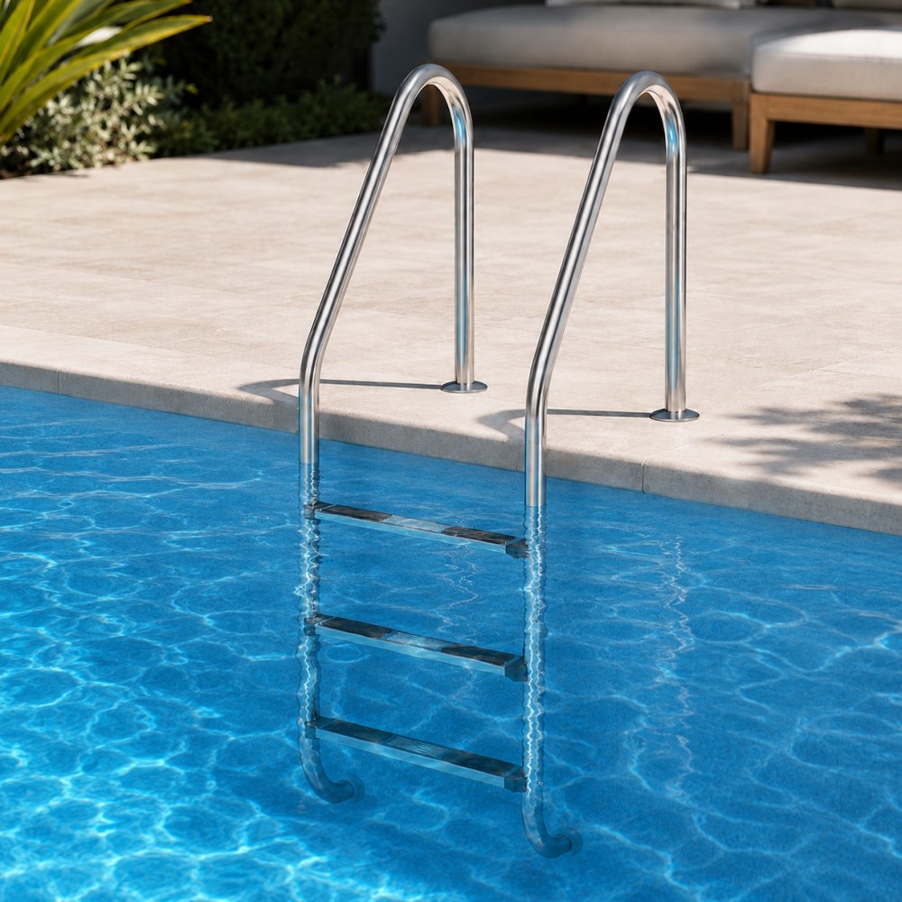 Escada Standard Inox AISI 304 3 Degraus