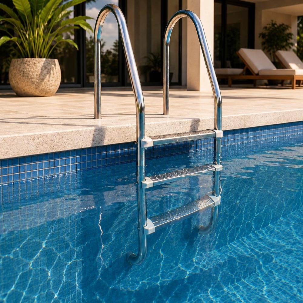 Escada Standard Inox AISI 316 3 Degraus