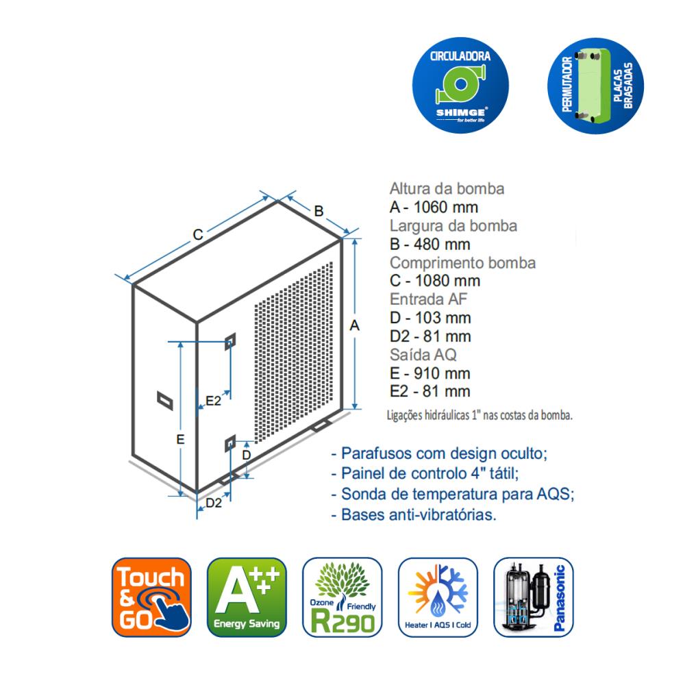 Bomba de Calor AQS 200L Hiterm Quadrati
