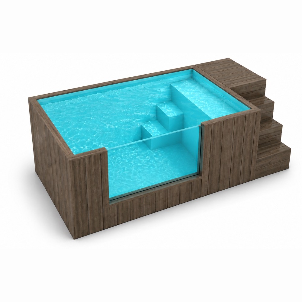 Piscina Elevada Art G’ama Sienna 3,2 x 2 m com Vidro Panorâmico e Filtração