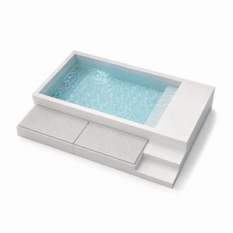 Piscina Elevada Art G’ama Maré 3,00 x 2,20 m com Sofá Integrado e Iluminação LED