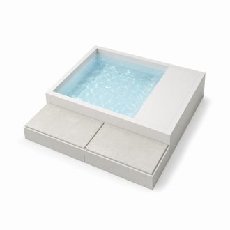 Piscina Elevada Art G’ama Lago 2,20 x 2,00 m com Sofá Integrado e Iluminação LED