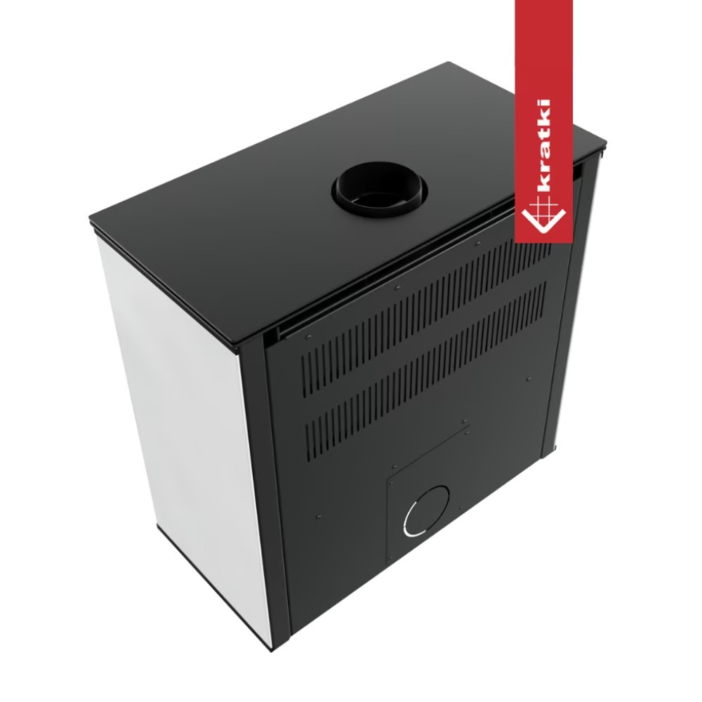Salamandra Lenha Kratki Juno Ø160 12kw Branca