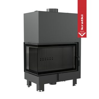 Recuperador Lenha Idro Canto Esquerdo Preto Kratki MBO Ø200 15kw