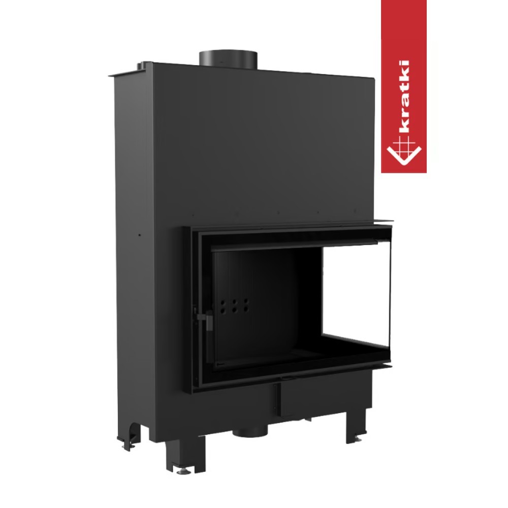 Recuperador Lenha Idro Canto Direito Preto Kratki MBO Ø200 15kw