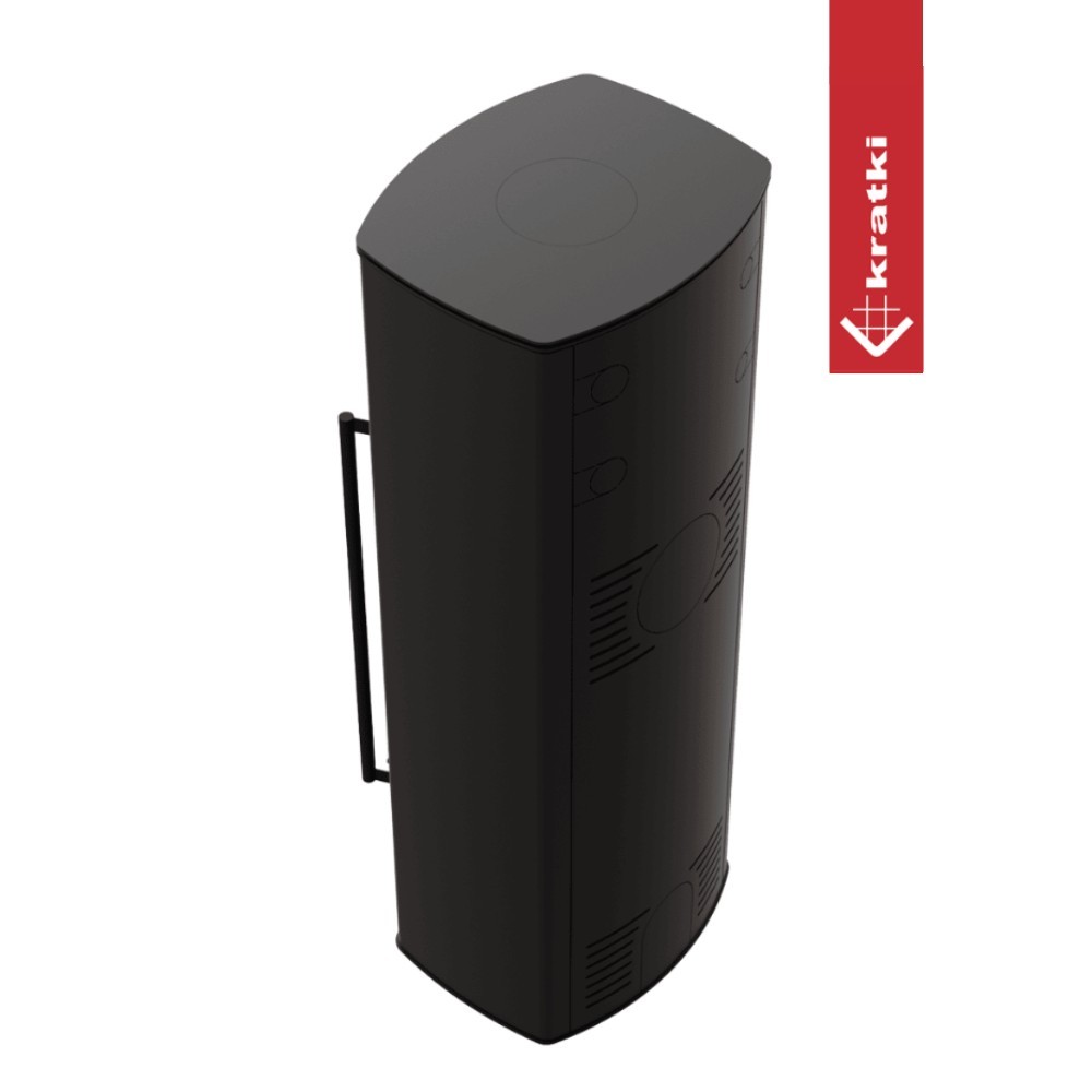 Salamandra a Lenha Kratki KOZA/AB/ENYO/R/W Preto Ø150 5.5kw