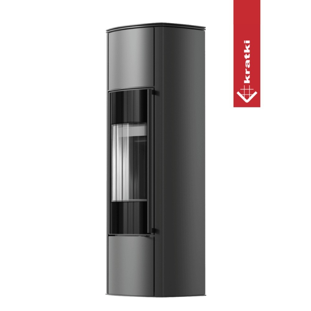 Salamandra a Lenha Kratki KOZA/AB/ENYO/R/W Preto Ø150 5.5kw