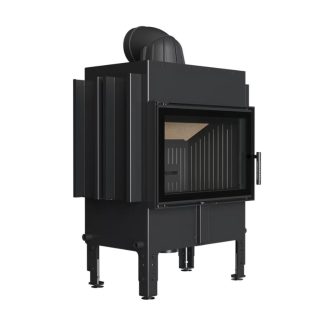Recuperador Lenha Ar Kratki NORRA Ø200 9.9Kw Interior Preto