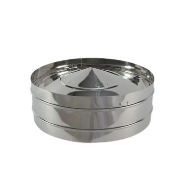 Chapéu de Chaminé Inox Duplo com Aba Ø150-200mm