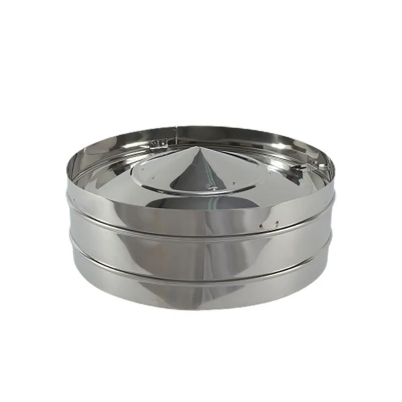 Chapéu de Chaminé Inox Duplo com Aba Ø150-200mm