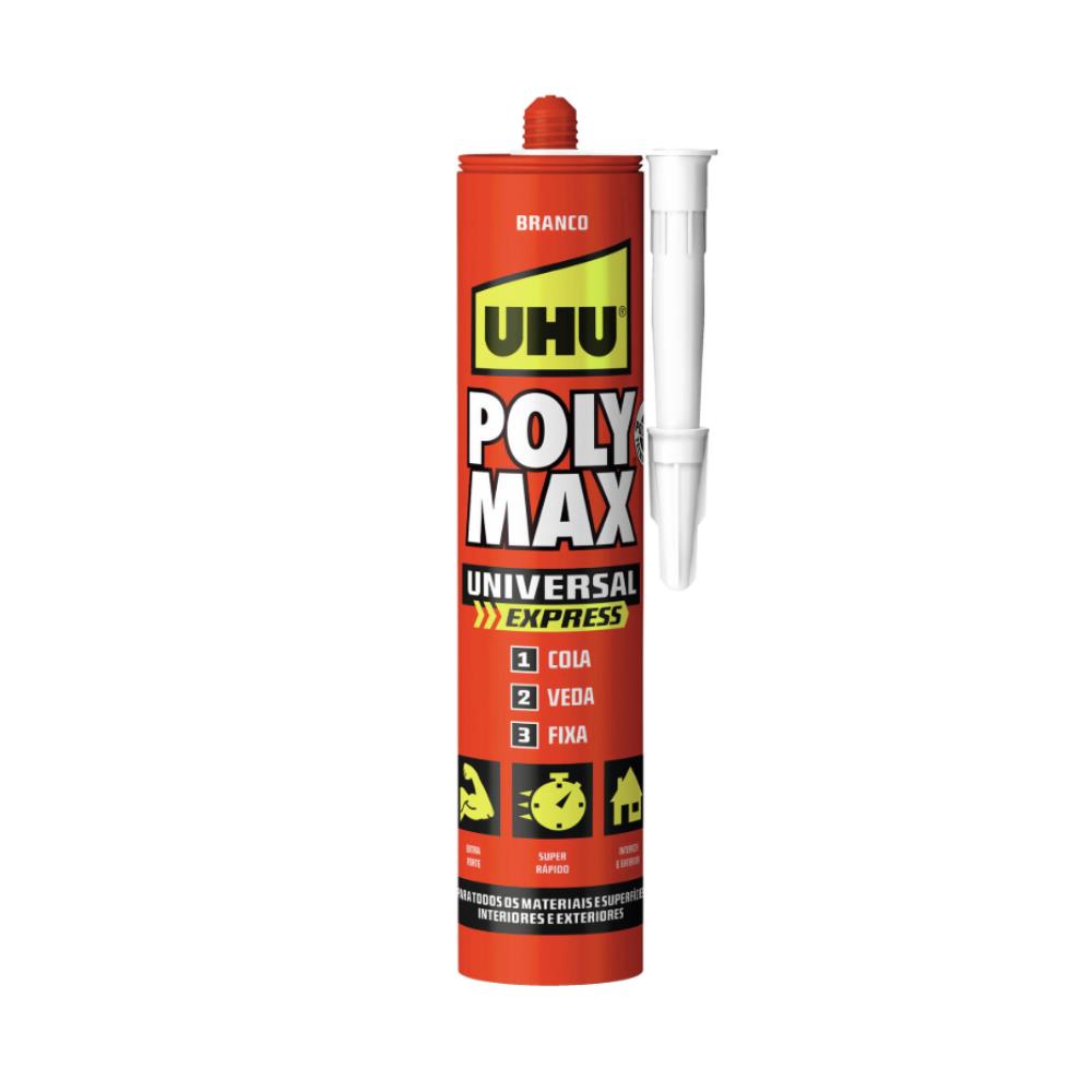 Cola e Veda Poly Max Express UHU Original Branco