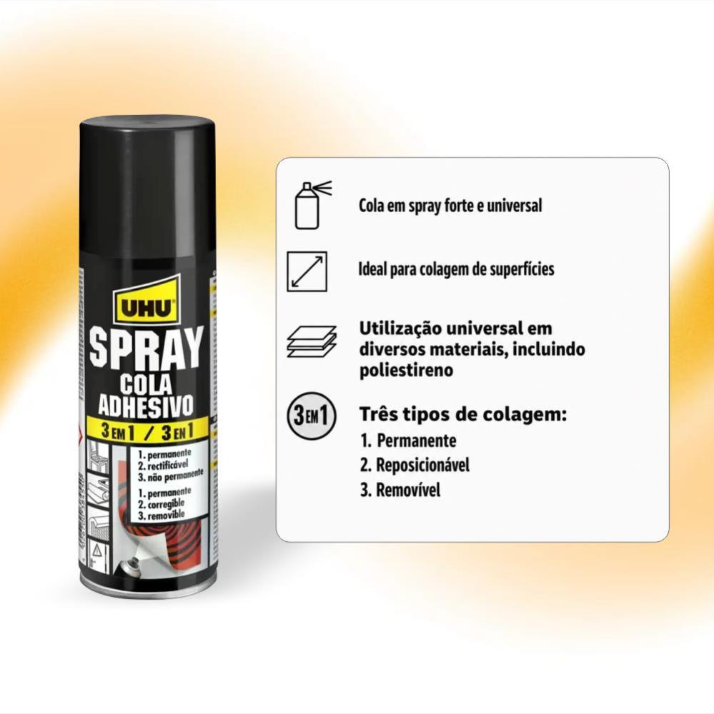 Cola Spray 3 em 1 UHU 200ml