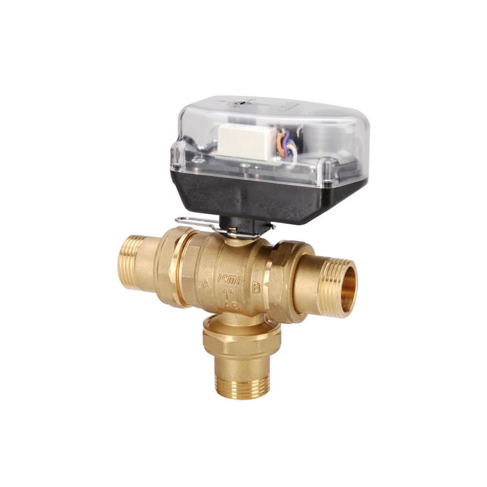 Válvula Motorizada de 3 Vias 1.1/4” com Microinterruptor e Uniões 230 V
