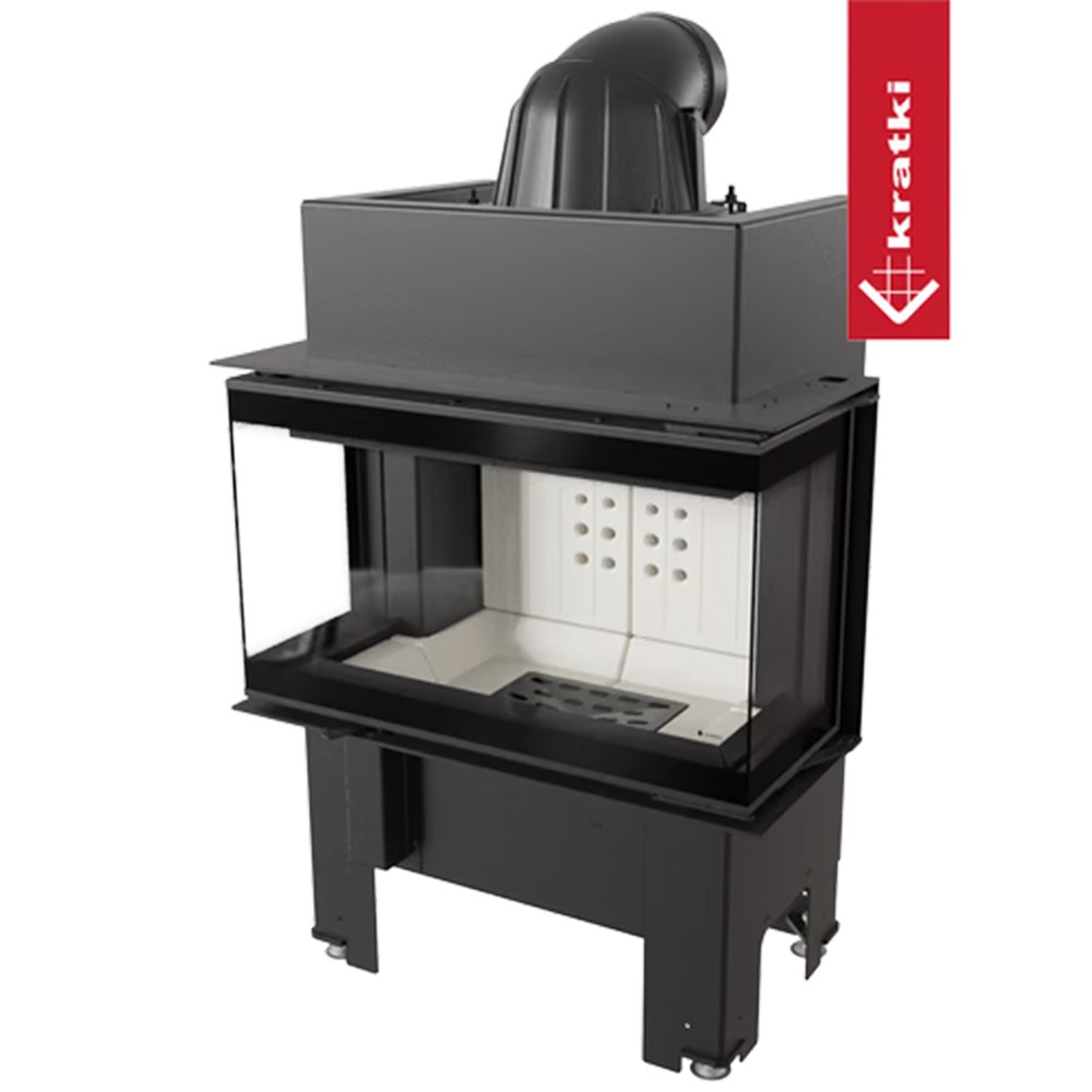 Recuperador Lenha Ar 3 Faces Kratki NBC BSL 680/280 Ø160 7Kw