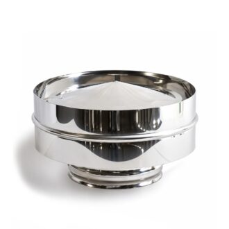 Chapéu Inox com Aba e Abraçadeira Ø80