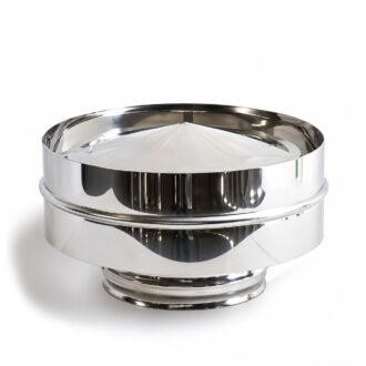 Chapéu Inox com Aba e Abraçadeira Ø100