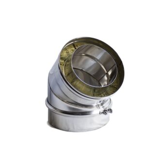Curva Inox Parede Dupla Ø100/150 45°