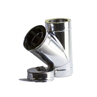 Forquilha Inox Parede Dupla com Tampo Ø80/130