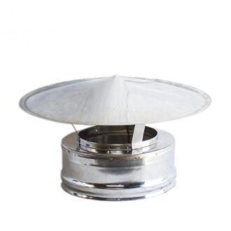 Chapéu Inox Parede Dupla sem Aba Ø100/150 mm