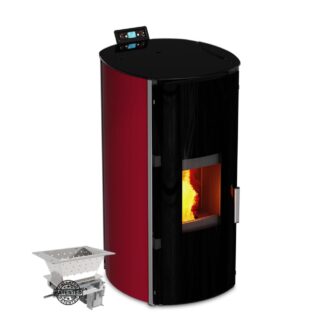 Termoestufa a Pellets Kalor Redonda Glass Idro Auto 24 kw